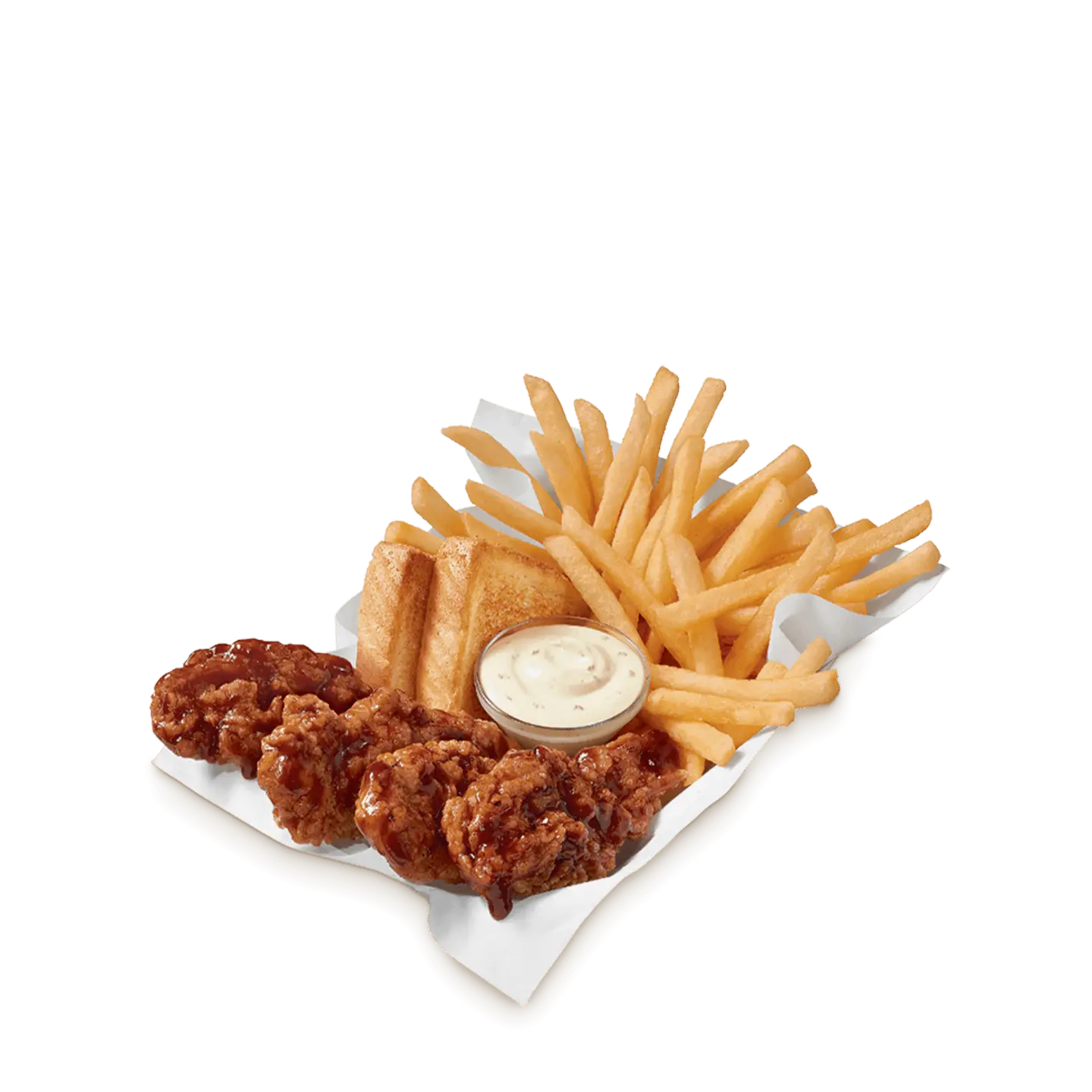 Sauced & Tossed Honey BBQ Chicken Strip Basket